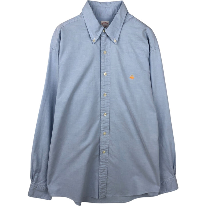 Brooks Brothers Est.1818 Long Sleeve Button-Down Shirt, Men's Size L Supima Cotton Blue type light blue Vintage Second Hand