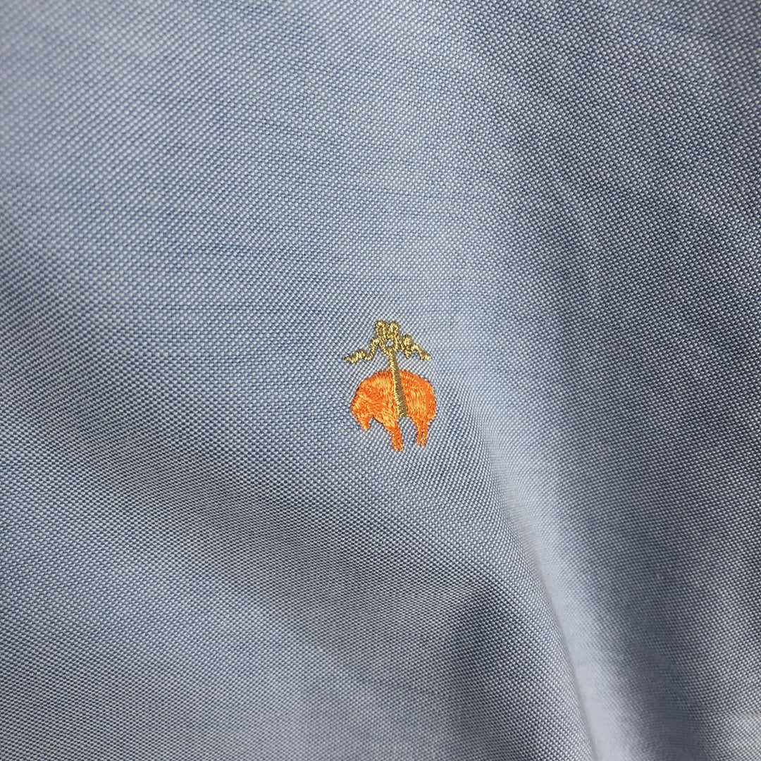 Brooks Brothers Est.1818 Long Sleeve Button-Down Shirt, Men's Size L Supima Cotton Blue type light blue Vintage Second Hand