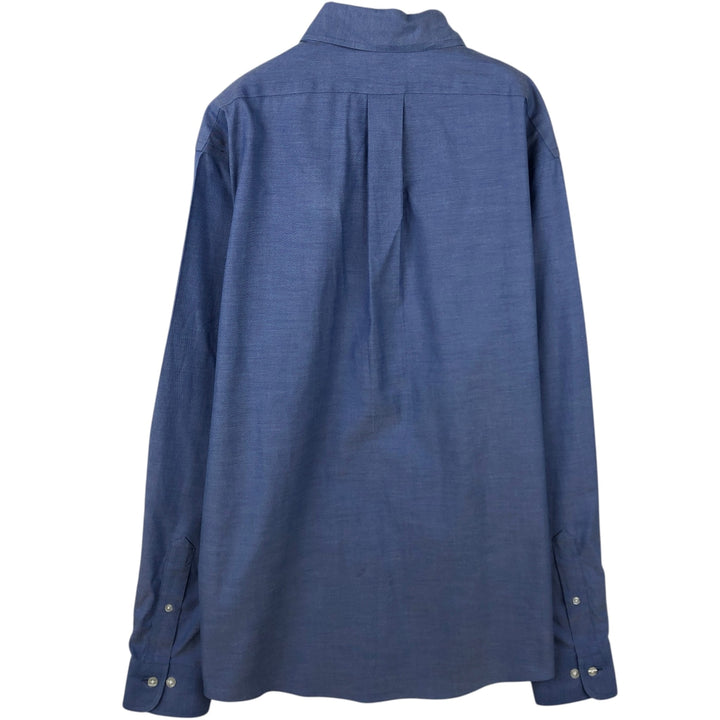 Brooks Brothers Est.1818 Long Sleeve Button Down Shirt, Men's M Size Supima Cotton blue type Vintage Second Hand