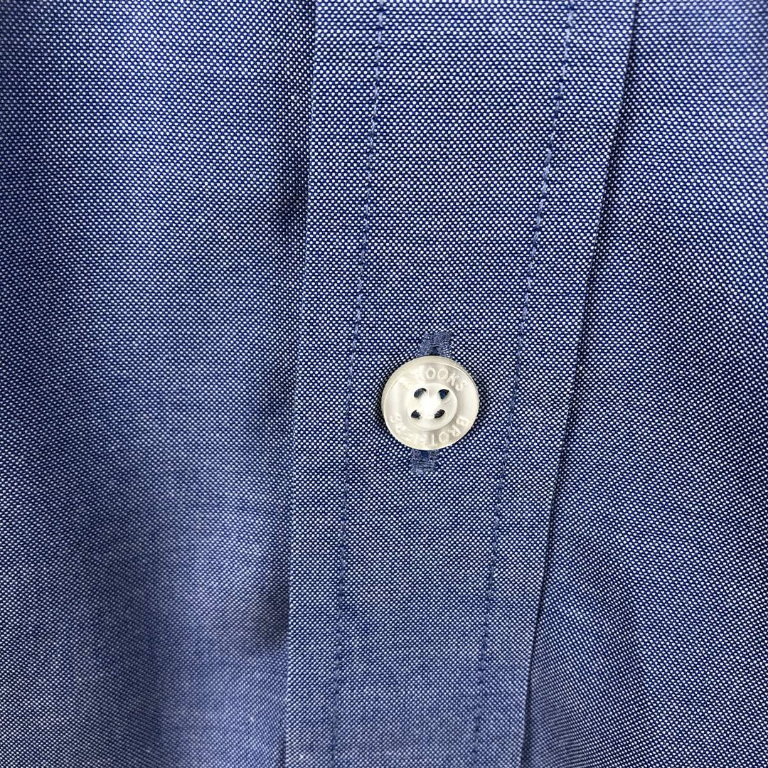 Brooks Brothers Est.1818 Long Sleeve Button Down Shirt, Men's M Size Supima Cotton blue type Vintage Second Hand