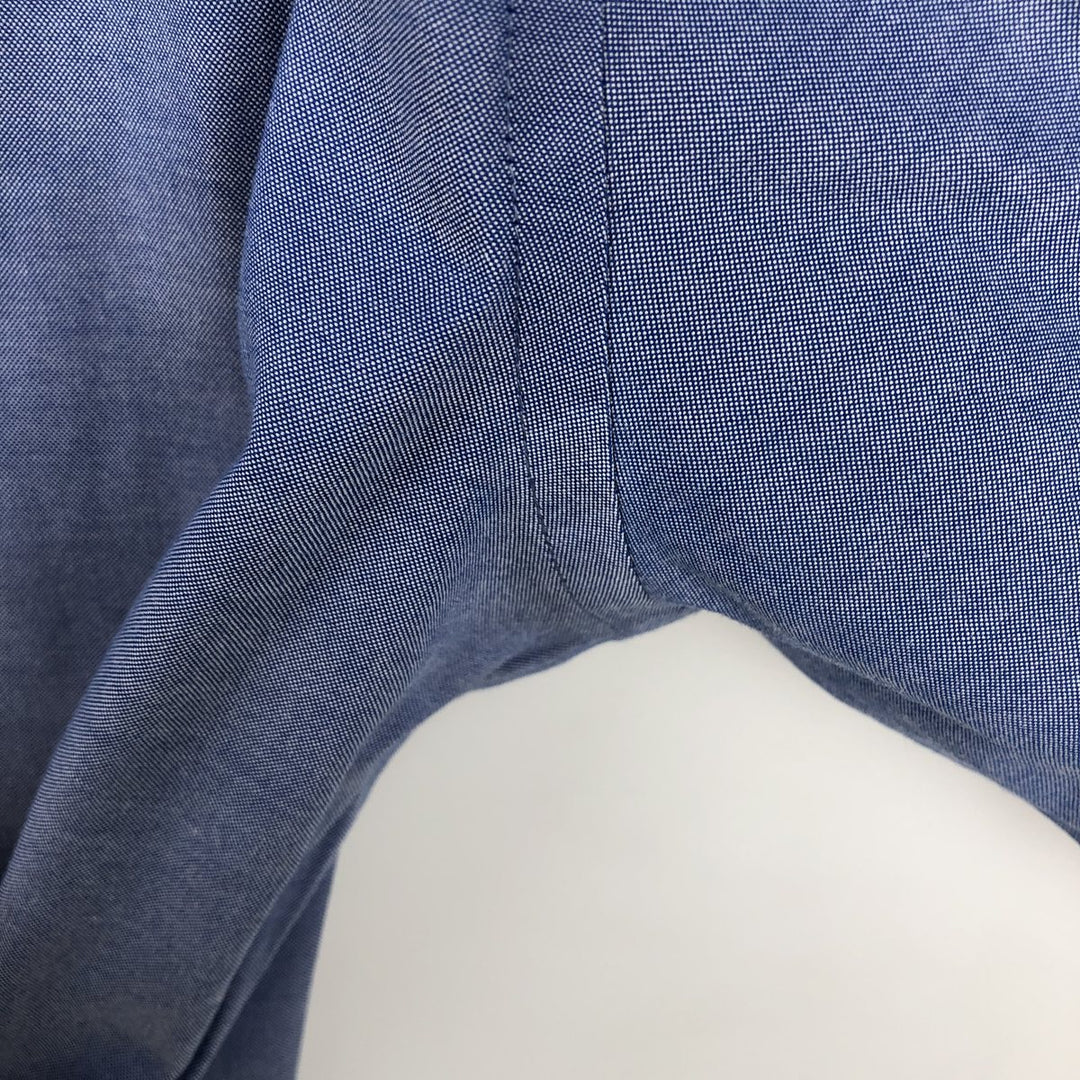 Brooks Brothers Est.1818 Long Sleeve Button Down Shirt, Men's M Size Supima Cotton blue type Vintage Second Hand