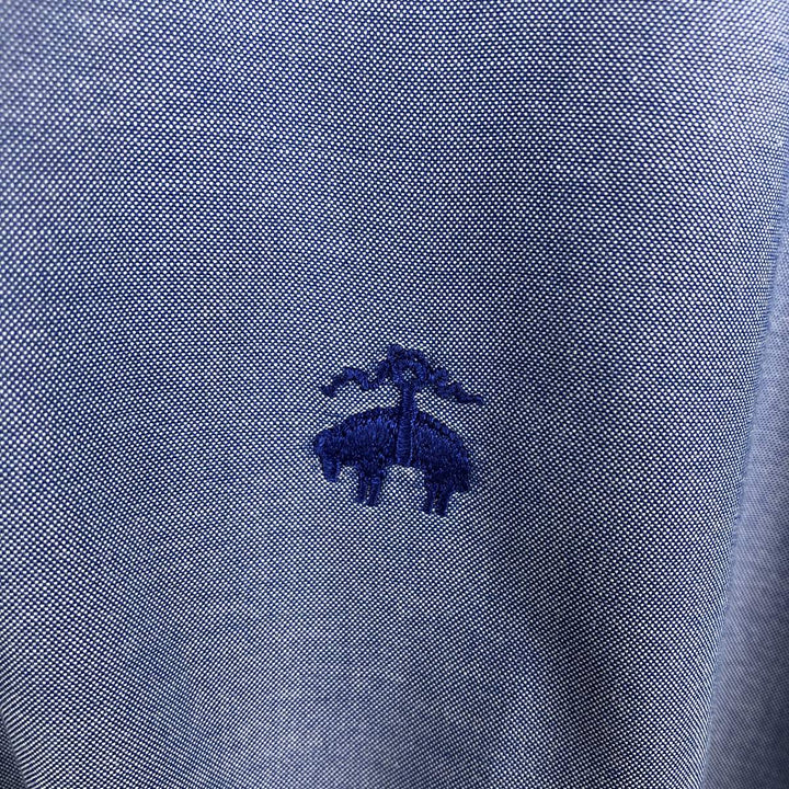 Brooks Brothers Est.1818 Long Sleeve Button Down Shirt, Men's M Size Supima Cotton blue type Vintage Second Hand