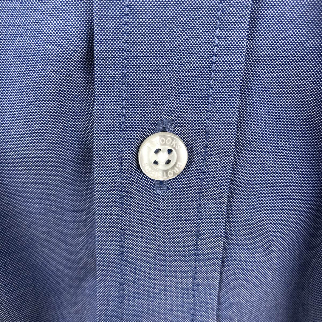 Brooks Brothers Est.1818 Long Sleeve Button Down Shirt, Men's M Size Supima Cotton blue type Vintage Second Hand