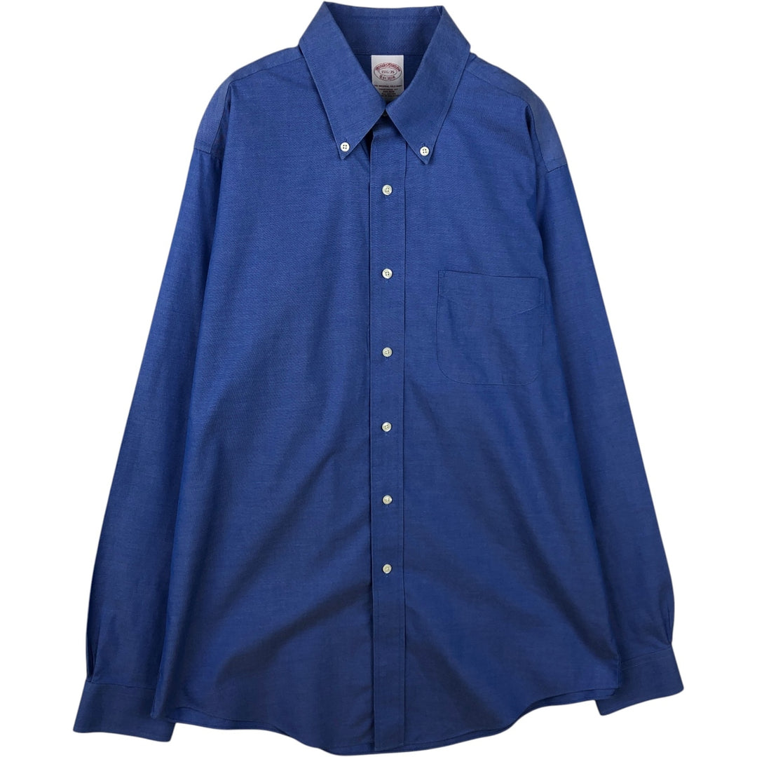 Brooks Brothers Est.1818 Long Sleeve Button Down Shirt, Men's M Size cotton blue type Vintage Second Hand