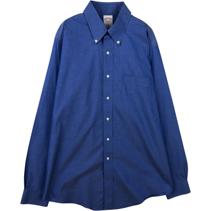 Brooks Brothers Est.1818 Long Sleeve Button Down Shirt, Men's M Size cotton blue type Vintage Second Hand