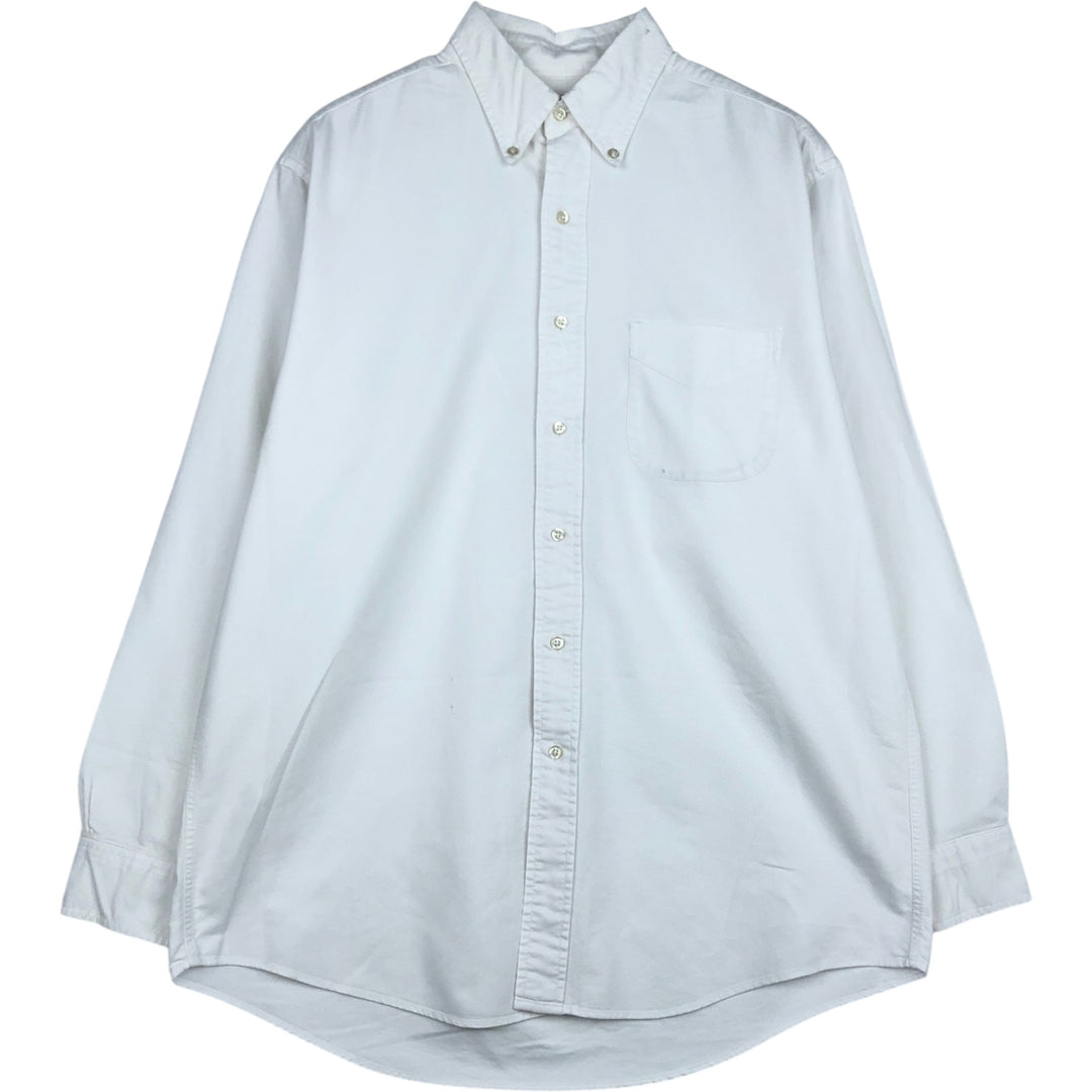 Brooks Brothers Est.1818 Long Sleeve Button-Down Shirt, Men's Size L cotton white type Vintage Second Hand