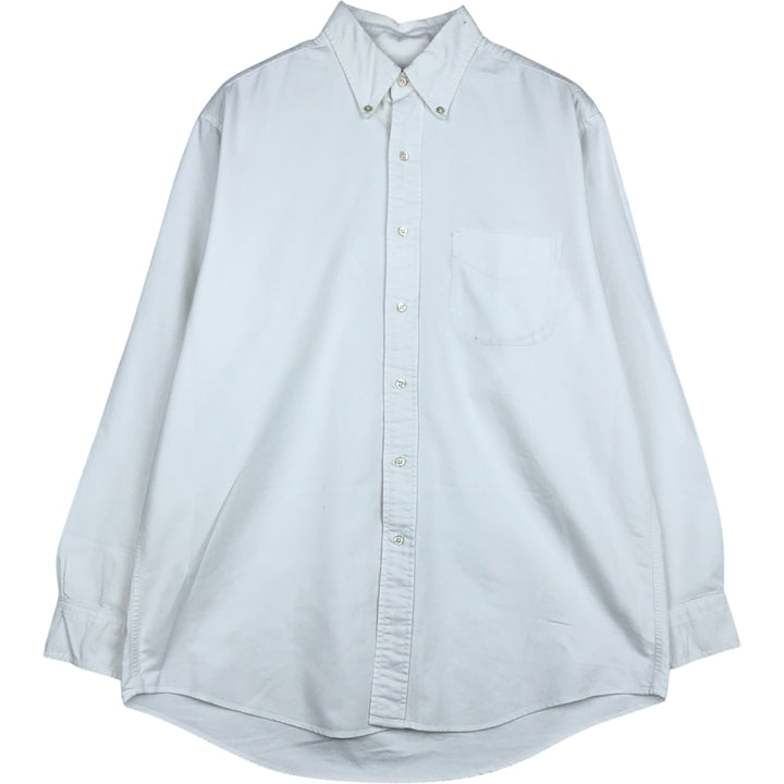 Brooks Brothers Est.1818 Long Sleeve Button-Down Shirt, Men's Size L cotton white type Vintage Second Hand