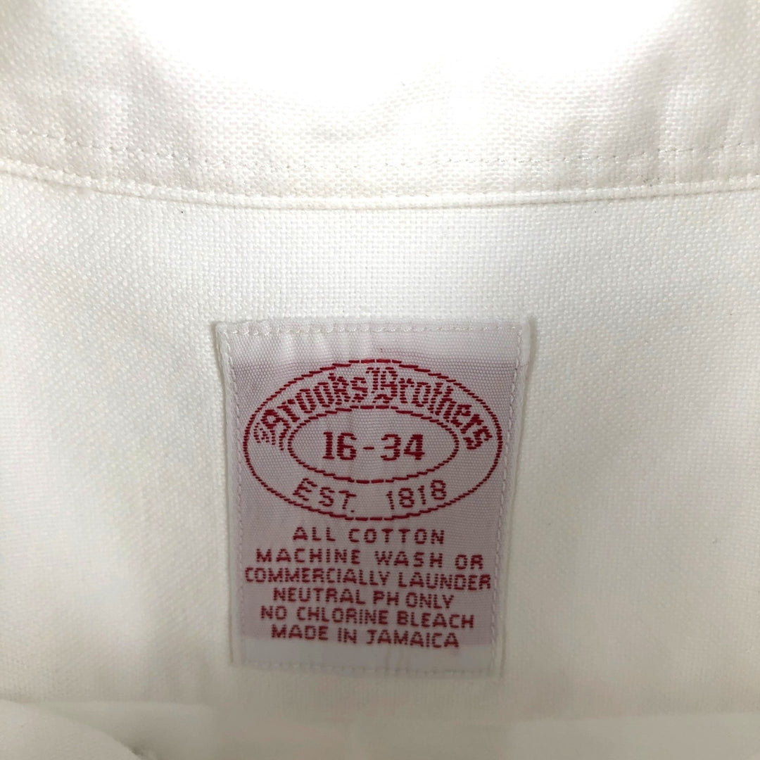 Brooks Brothers Est.1818 Long Sleeve Button-Down Shirt, Men's Size L cotton white type Vintage Second Hand