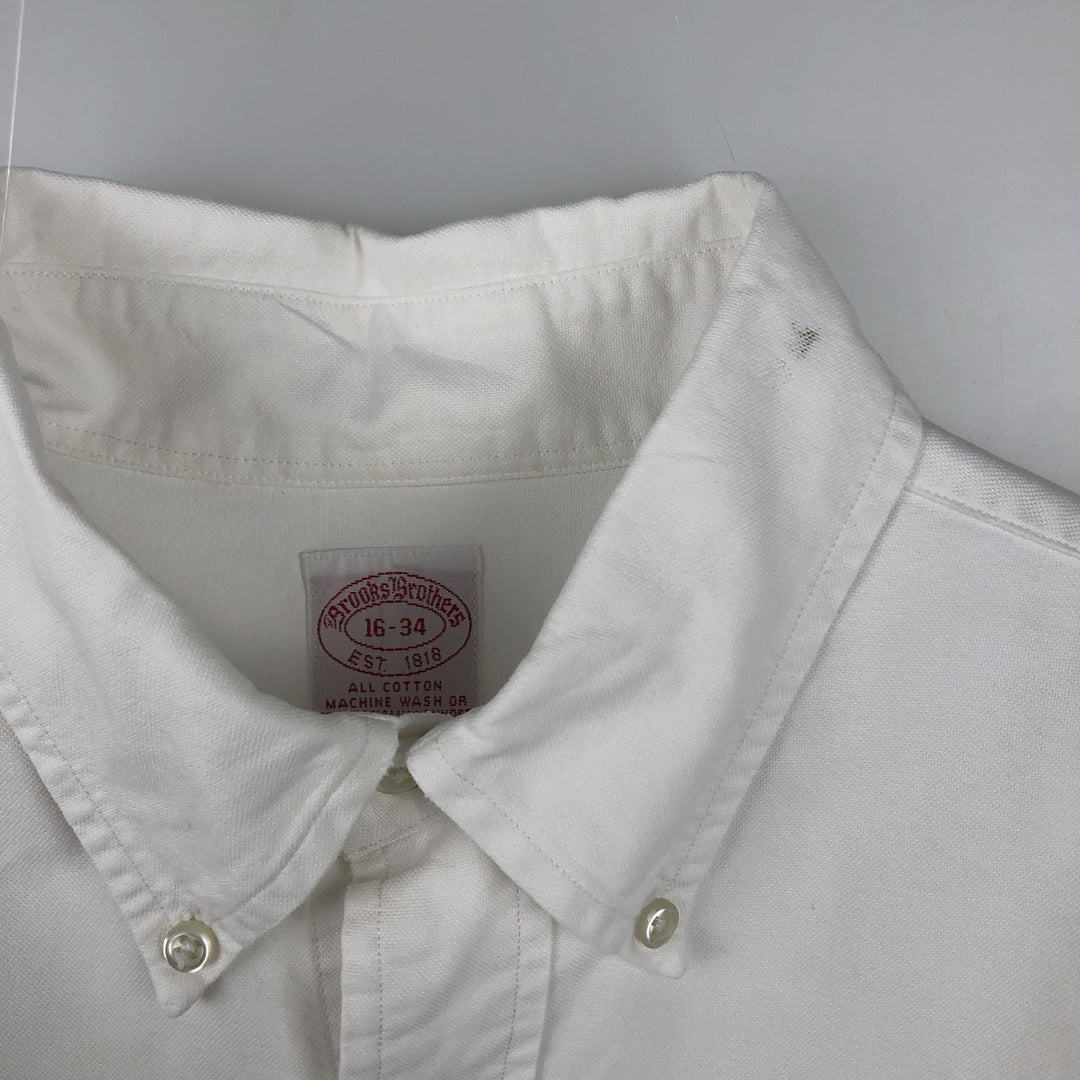 Brooks Brothers Est.1818 Long Sleeve Button-Down Shirt, Men's Size L cotton white type Vintage Second Hand