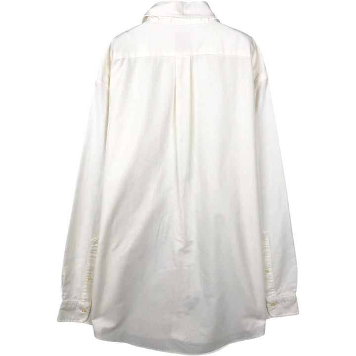 Brooks Brothers 1818 long sleeve button-down shirt, men's size L Supima Cotton white type Vintage Second Hand