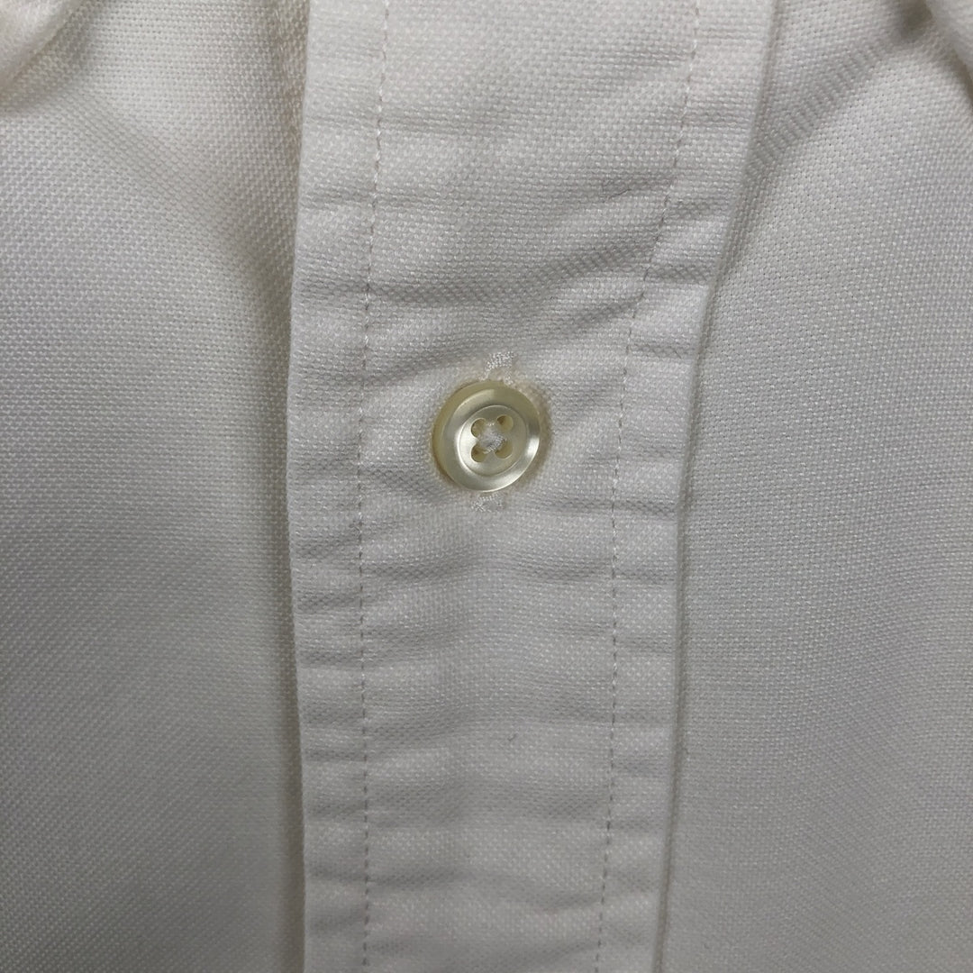 Brooks Brothers 1818 long sleeve button-down shirt, men's size L Supima Cotton white type Vintage Second Hand