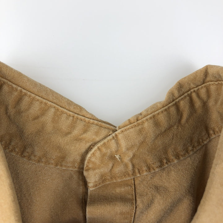 90s-00'S LLBean Cotton Box Shirt, Men's Size L (approx.), Vintage cotton brown type Vintage Second Hand