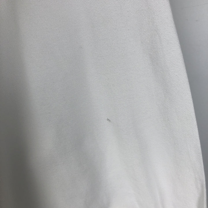 90'S LLBean Long-Sleeve Button-Down Shirt, Made in USA, Men's Size M (Equivalent), Vintage cotton white type Vintage Second Hand