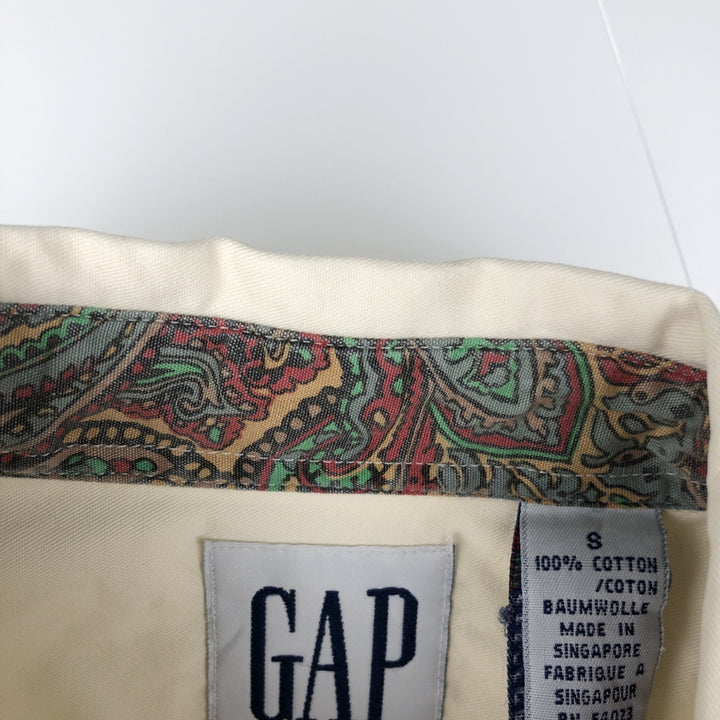 GAP Long-Sleeve Button-Down Shirt, Men's Size S (equivalent to size S) cotton ivory Vintage Second Hand