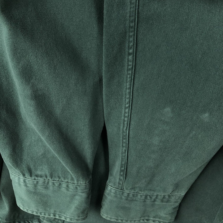 90'S GAP Old Gap Long Sleeve Cotton Shirt Men's L Size Vintage cotton Green type dark green Vintage Second Hand