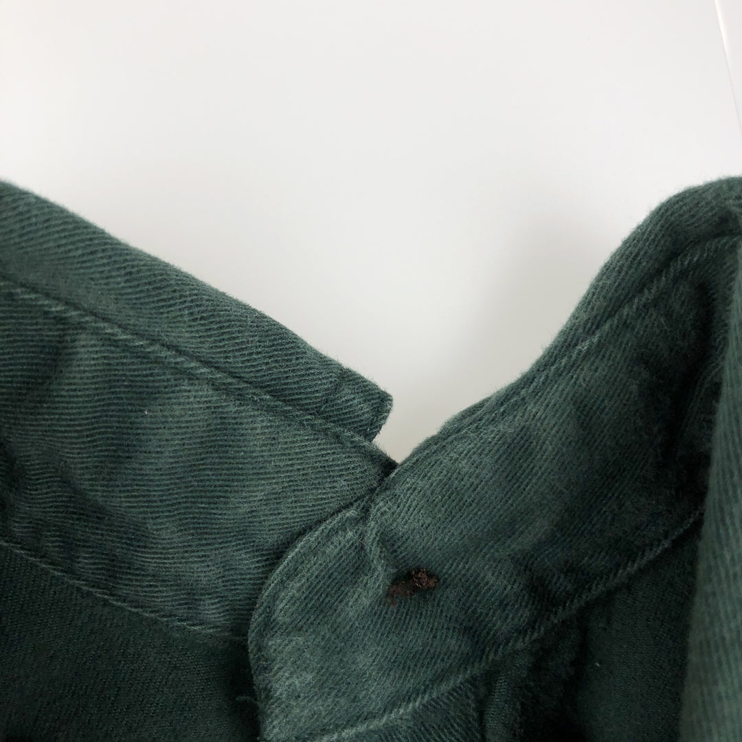 90'S GAP Old Gap Long Sleeve Cotton Shirt Men's L Size Vintage cotton Green type dark green Vintage Second Hand