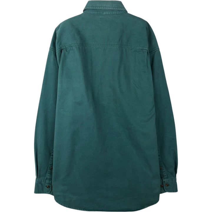 90'S GAP Old Gap Long Sleeve Cotton Shirt Men's L Size Vintage cotton green type Vintage Second Hand