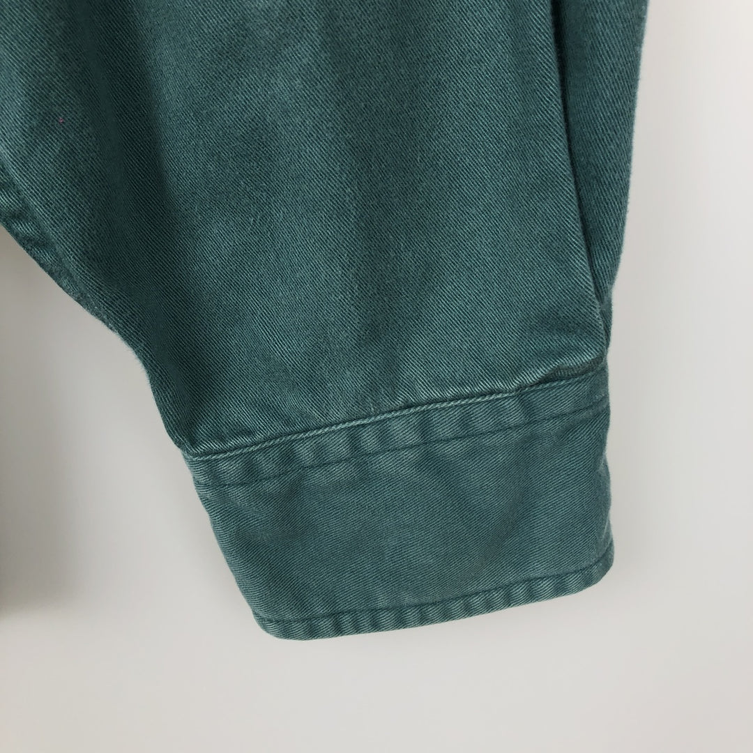 90'S GAP Old Gap Long Sleeve Cotton Shirt Men's L Size Vintage cotton green type Vintage Second Hand