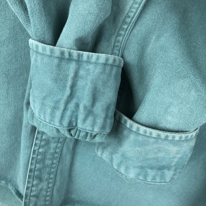 90'S GAP Old Gap Long Sleeve Cotton Shirt Men's L Size Vintage cotton green type Vintage Second Hand