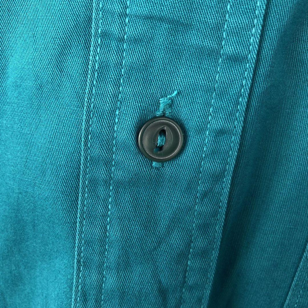 90'S GAP Vintage Long Sleeve Cotton Shirt, Men's Size Medium cotton green type Vintage Second Hand