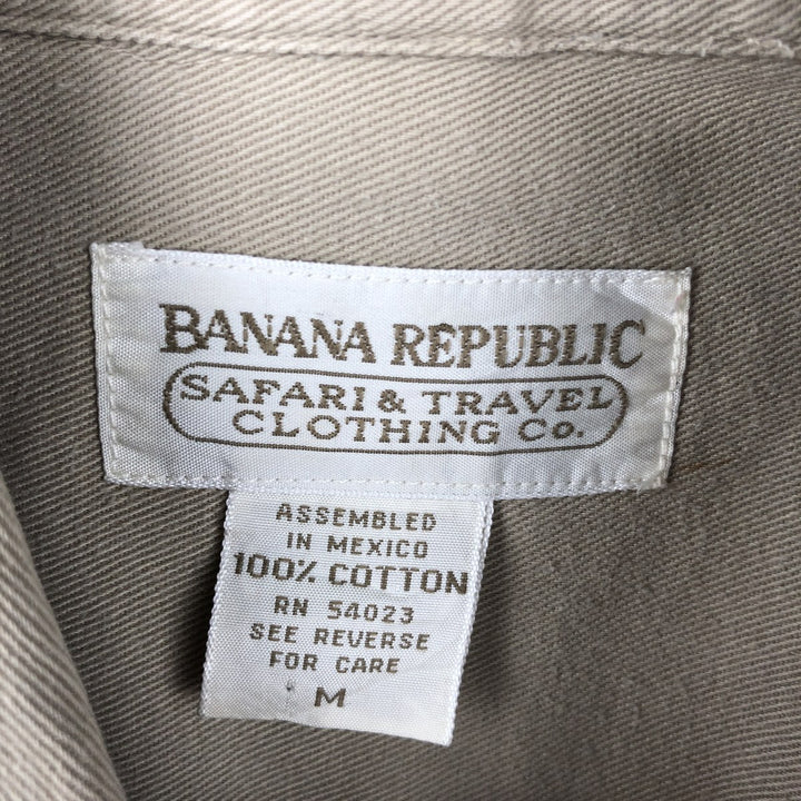 Banana Republic long-sleeved cotton shirt, men's size M. cotton Beige type Vintage Second Hand