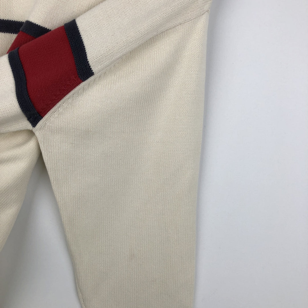 Vintage 90'S Tommy Hilfiger Jeans cotton knit sweater, men's size XL cotton white type Vintage Second Hand
