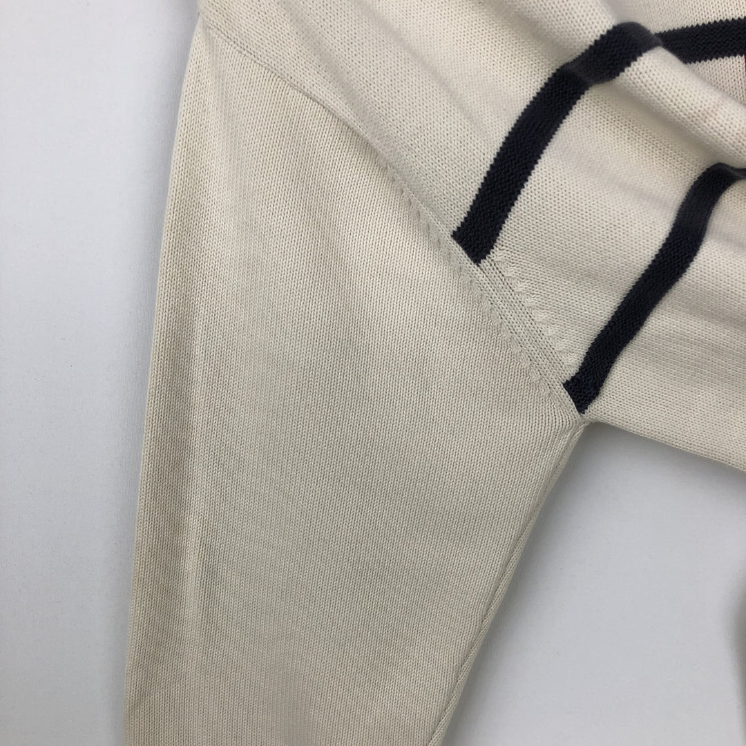 Vintage 90'S Tommy Hilfiger Jeans cotton knit sweater, men's size XL cotton white type Vintage Second Hand