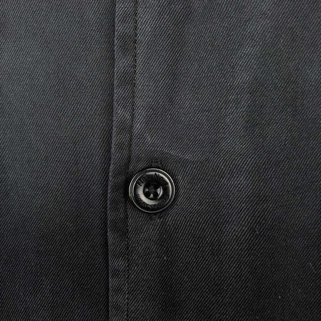 90s-00'S Nat Nast Two-Tone Short-Sleeve Open-Collar Silk Shirt, Men's XL (approx.), Vintage silk black type Vintage Second Hand