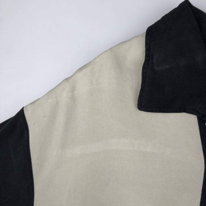 90s-00'S Nat Nast Two-Tone Short-Sleeve Open-Collar Silk Shirt, Men's XL (approx.), Vintage silk black type Vintage Second Hand