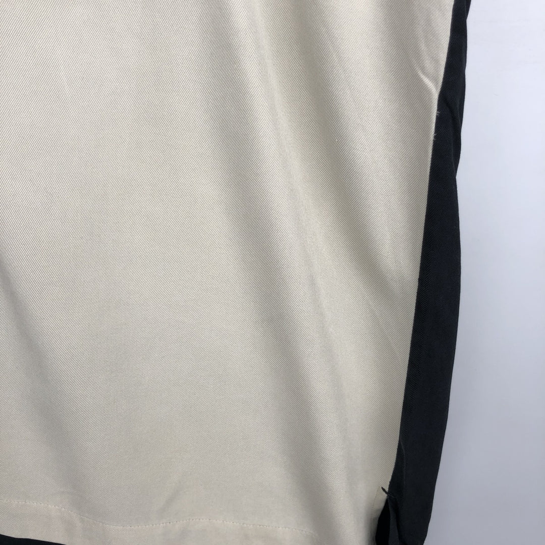 90s-00'S Nat Nast Two-Tone Short-Sleeve Open-Collar Silk Shirt, Men's XL (approx.), Vintage silk black type Vintage Second Hand