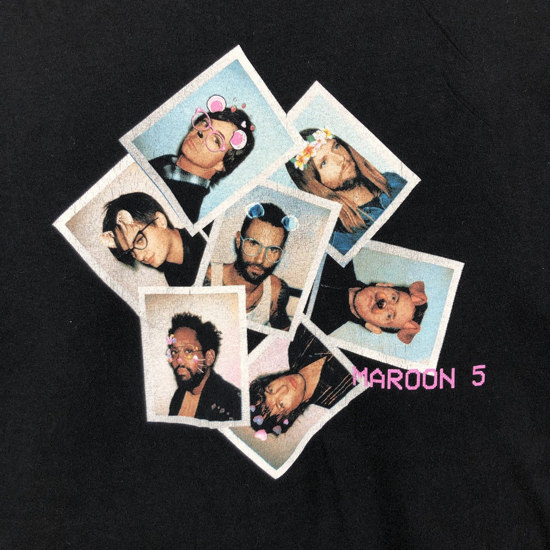 BELLA CANVAS MAROON 5 Band T-shirt (Men's size L) unclear black type Vintage Second Hand