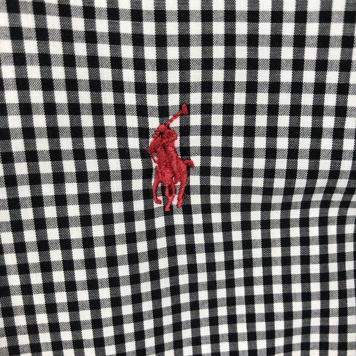 Ralph Lauren BLAKE Gingham Check Long Sleeve Button-Down Check Shirt Men's XL cotton black type Vintage Second Hand