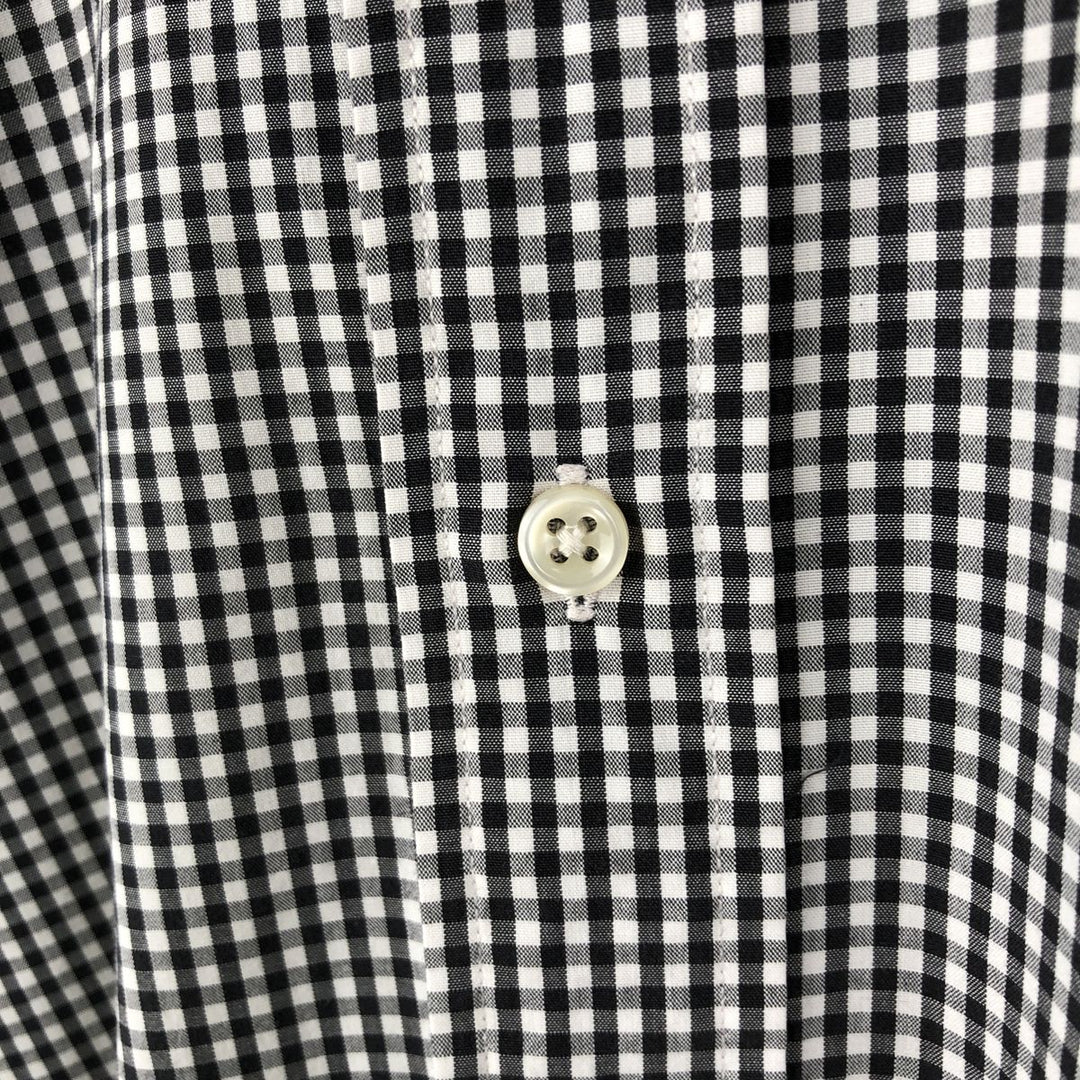 Ralph Lauren BLAKE Gingham Check Long Sleeve Button-Down Check Shirt Men's XL cotton black type Vintage Second Hand