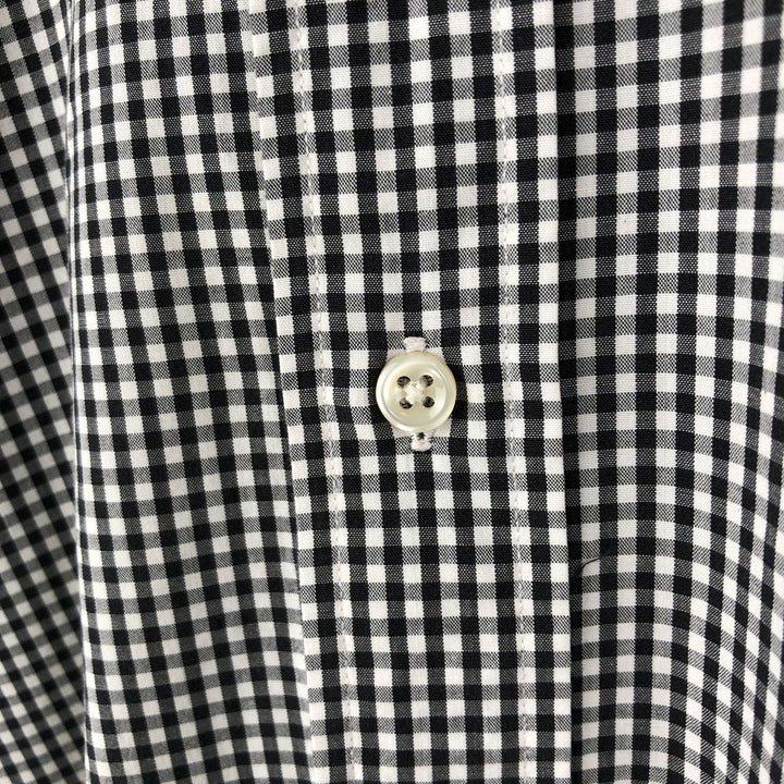 Ralph Lauren BLAKE Gingham Check Long Sleeve Button-Down Check Shirt Men's XL cotton black type Vintage Second Hand