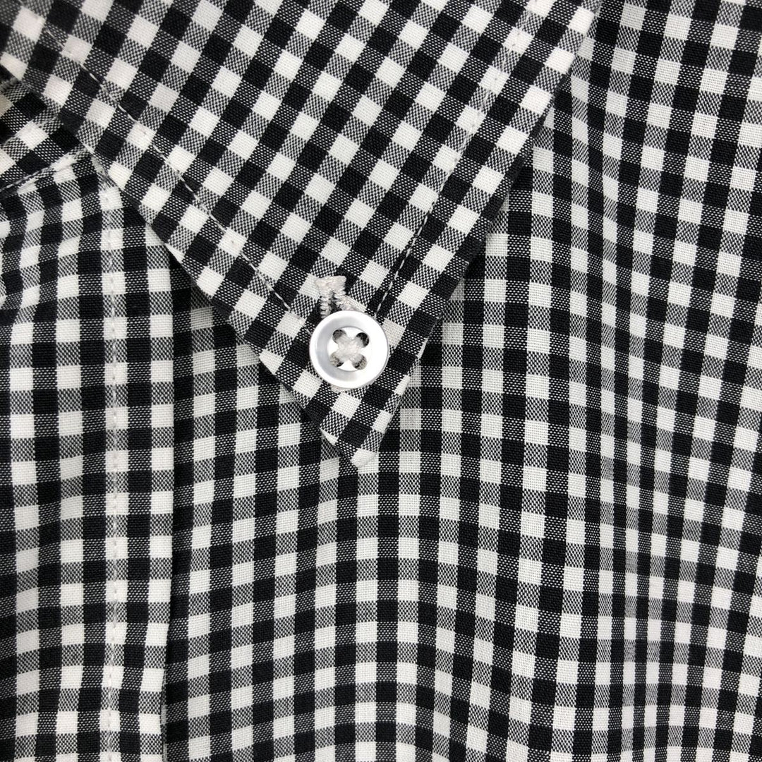 Ralph Lauren BLAKE Gingham Check Long Sleeve Button-Down Check Shirt Men's XL cotton black type Vintage Second Hand