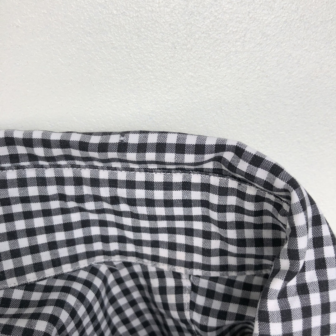 Ralph Lauren BLAKE Gingham Check Long Sleeve Button-Down Check Shirt Men's XL cotton black type Vintage Second Hand