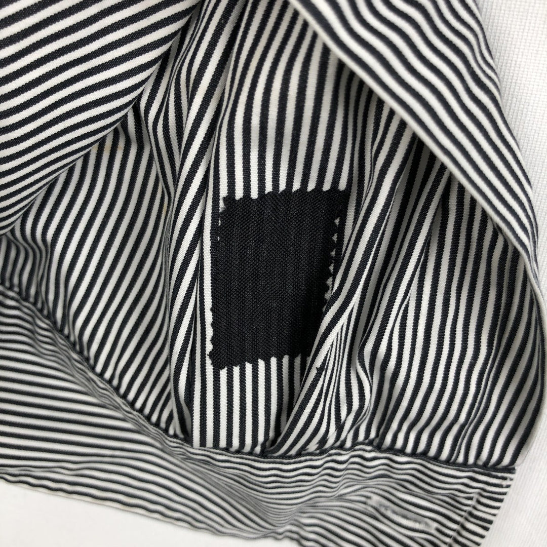 Ralph Lauren CLASSIC FIT Stripe Pattern Long-Sleeve Button-Down Stripe Shirt, Men's Size XL (approx.) unclear navy blue type Vintage Second Hand
