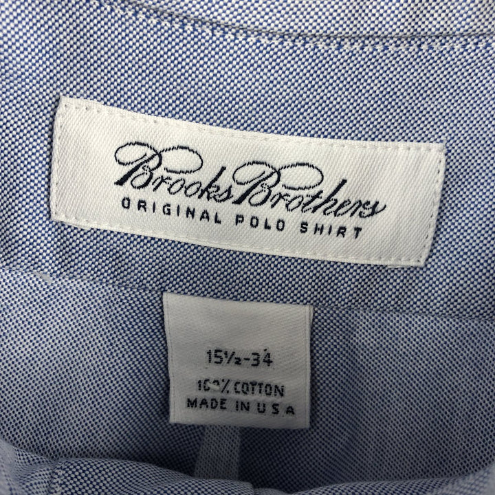 Brooks Brothers long-sleeved button-down shirt, made in the USA, size M cotton blue type Vintage Second Hand