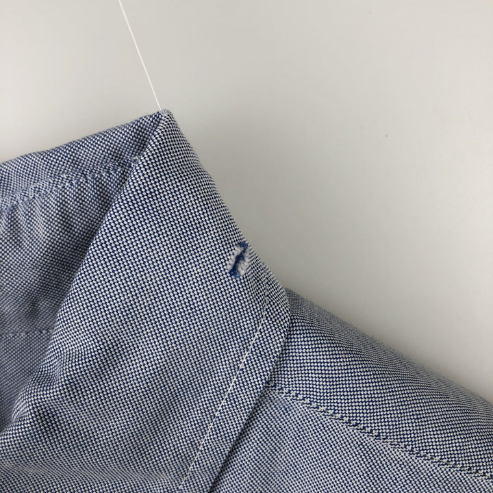 80s-90'S Brooks Brothers MAKERS Long Sleeve Button Down Shirt Made in USA Men's XL Vintage Supima Cotton blue type Vintage Second Hand