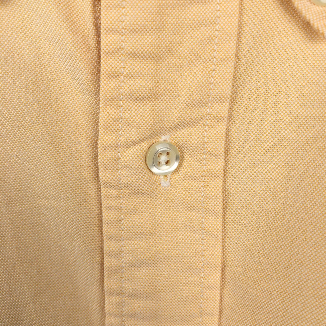 80s-90'S Brooks Brothers MAKERS Long Sleeve Button Down Shirt Made in USA Men's Size L Vintage Supima Cotton orange type Vintage Second Hand