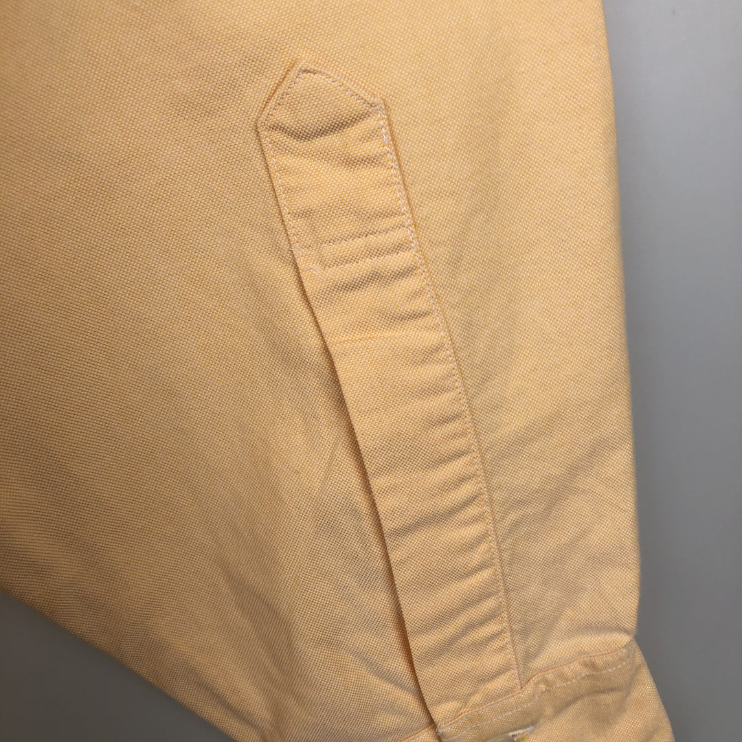 80s-90'S Brooks Brothers MAKERS Long Sleeve Button Down Shirt Made in USA Men's Size L Vintage Supima Cotton orange type Vintage Second Hand