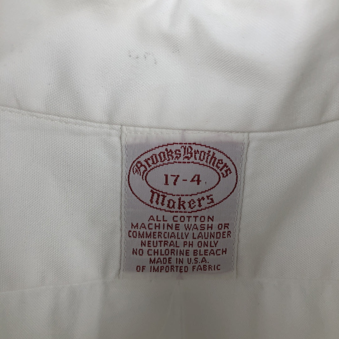 80s-90'S Brooks Brothers MAKERS Long Sleeve Button Down Shirt Made in USA Men's XXL Vintage cotton white type Vintage Second Hand