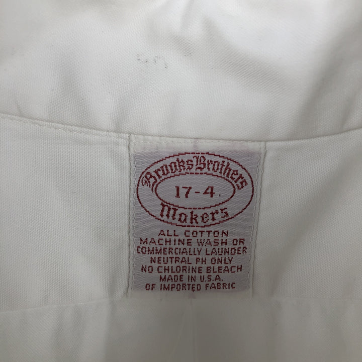 80s-90'S Brooks Brothers MAKERS Long Sleeve Button Down Shirt Made in USA Men's XXL Vintage cotton white type Vintage Second Hand