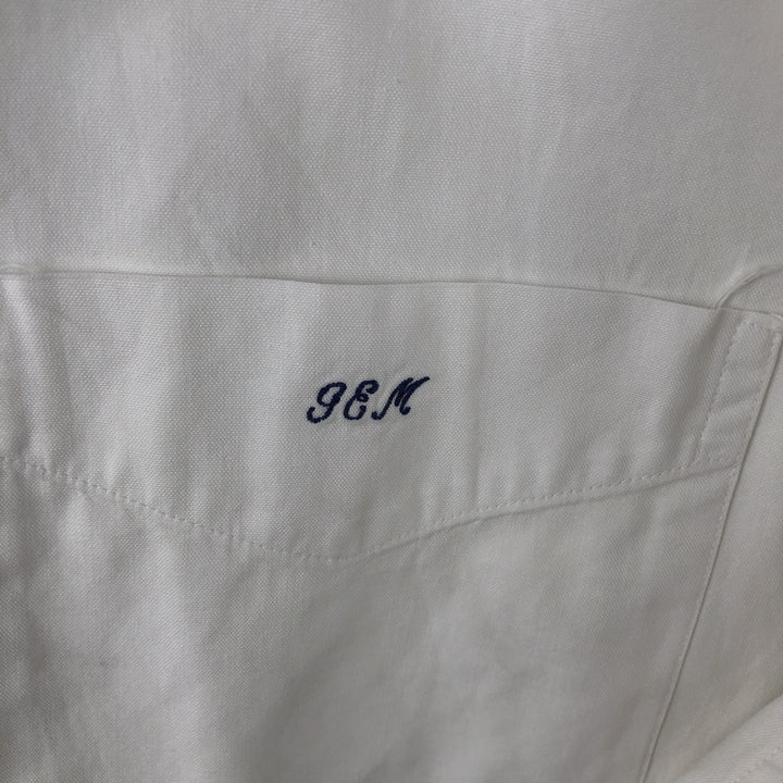 80s-90'S Brooks Brothers MAKERS Long Sleeve Button Down Shirt Made in USA Men's XXL Vintage cotton white type Vintage Second Hand