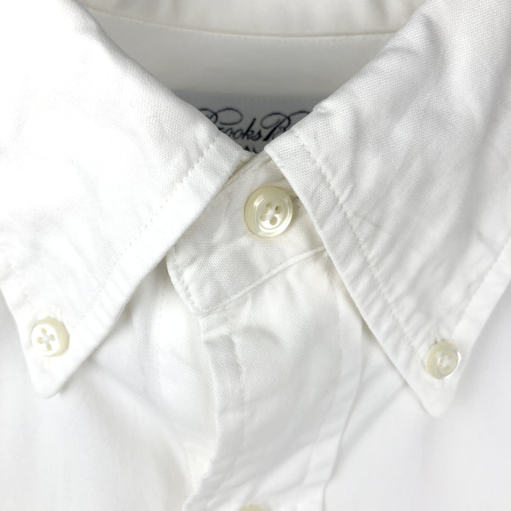 Brooks Brothers long sleeve button down shirt made in USA, size L for men cotton white type Vintage Second Hand