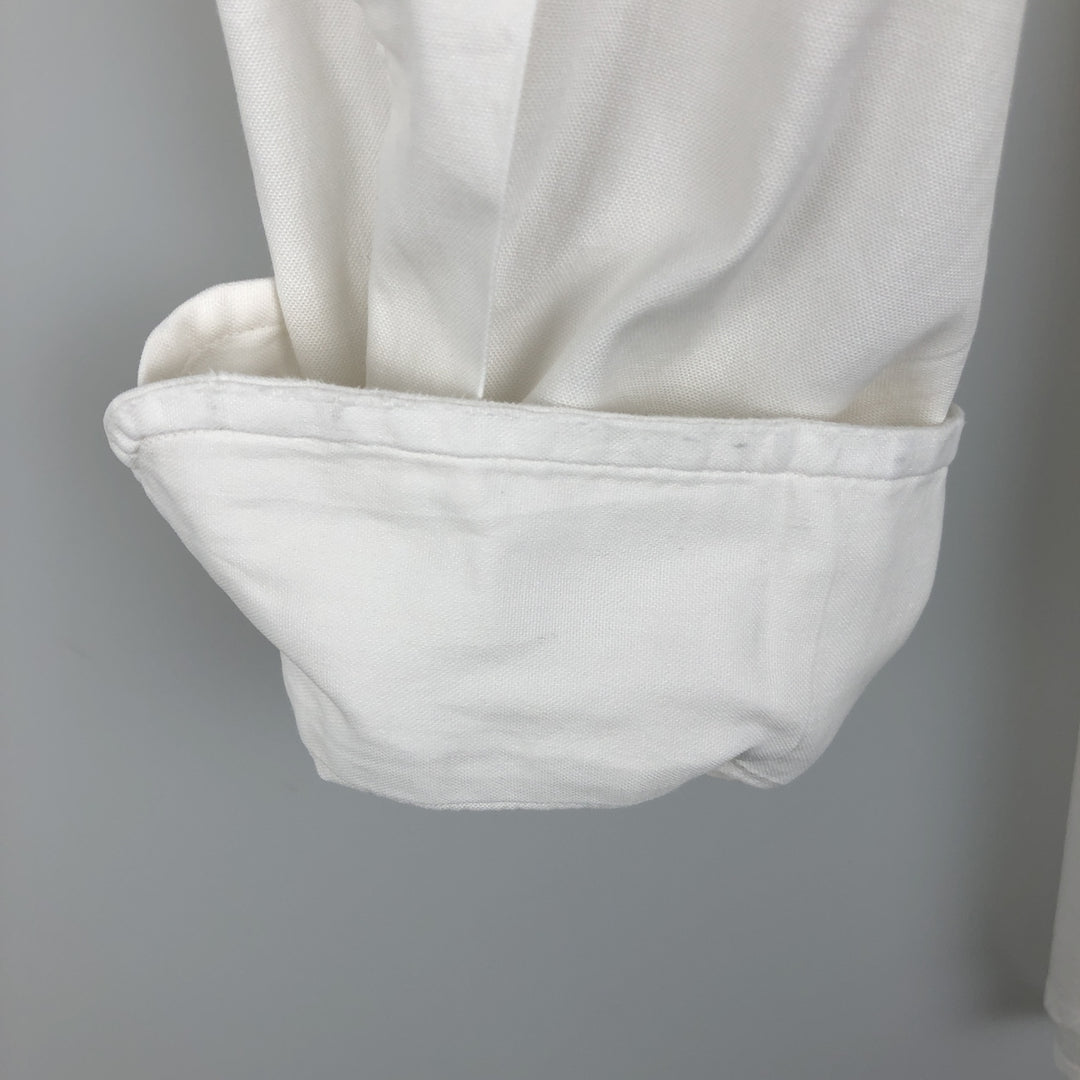 Brooks Brothers long sleeve button down shirt made in USA, size L for men cotton white type Vintage Second Hand