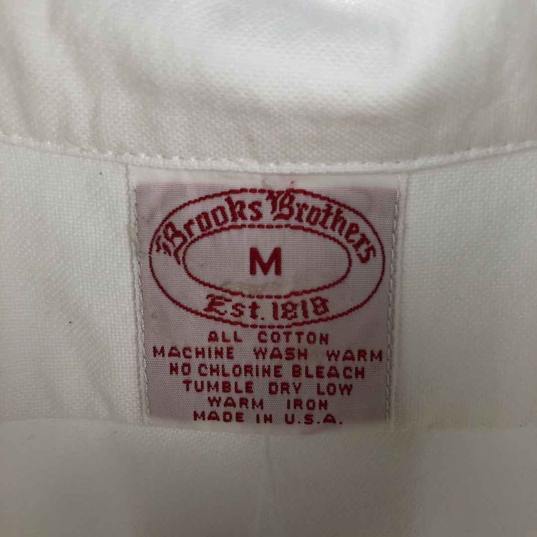 80s-90'S Brooks Brothers Est.1818 Long Sleeve Button Down Shirt Made in USA Men's M Vintage cotton white type Vintage Second Hand