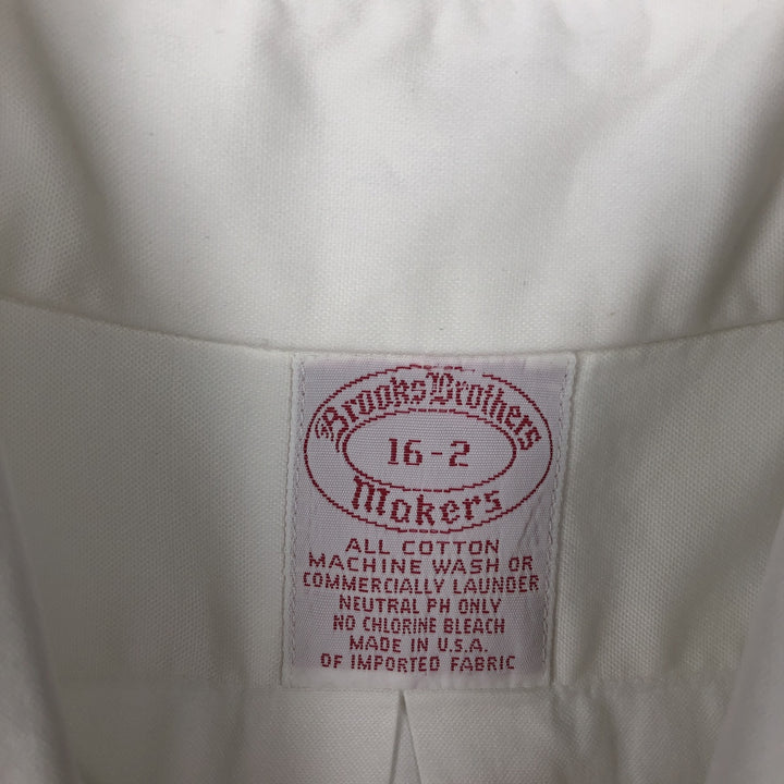 80s-90'S Brooks Brothers MAKERS Long Sleeve Button Down Shirt Made in USA Men's Size L Vintage cotton white type Vintage Second Hand