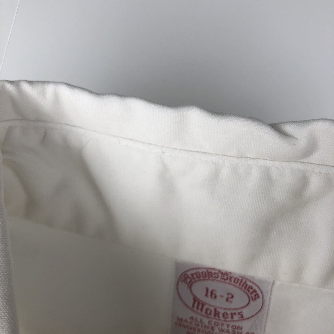 80s-90'S Brooks Brothers MAKERS Long Sleeve Button Down Shirt Made in USA Men's Size L Vintage cotton white type Vintage Second Hand