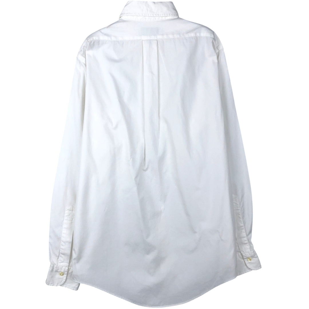 Brooks Brothers long-sleeved button-down shirt, made in the USA, size M cotton white type Vintage Second Hand